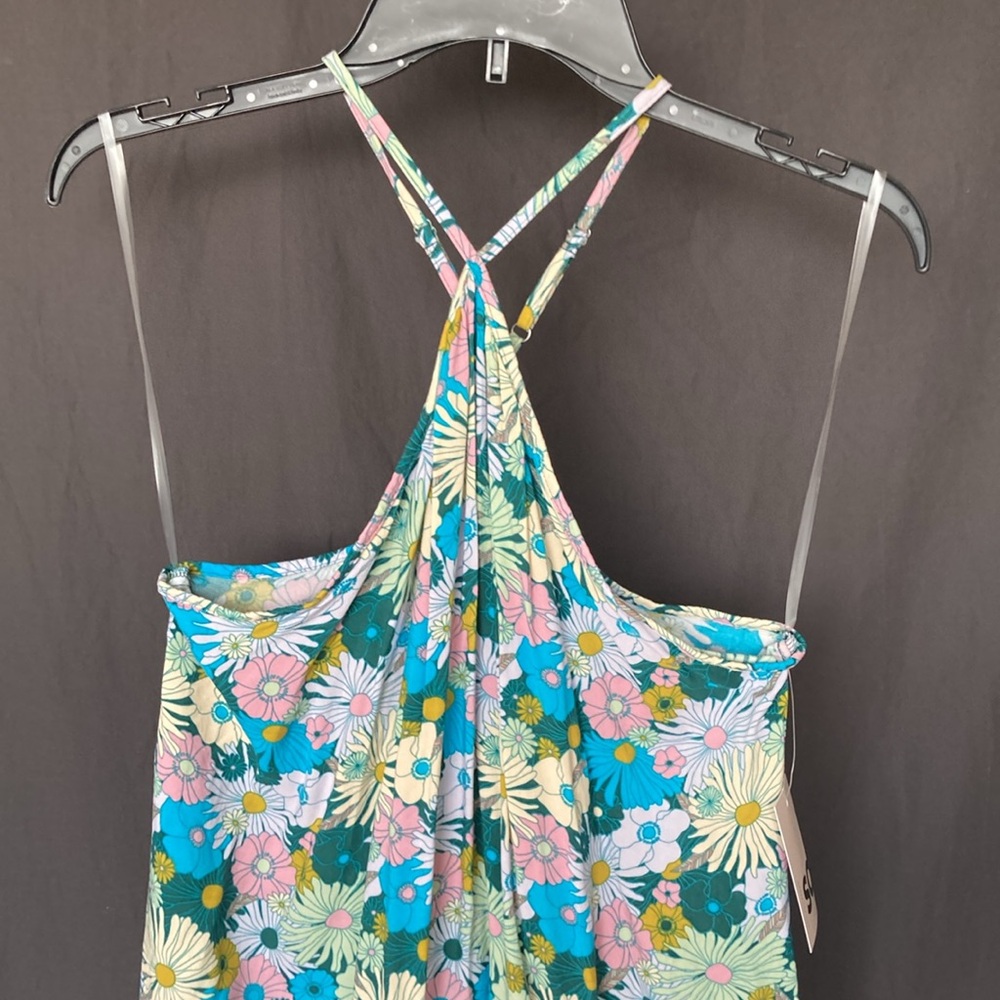 3/$24 SO dress Halter neck swing mini dress floral print dress boho M jr - Picture 6 of 17